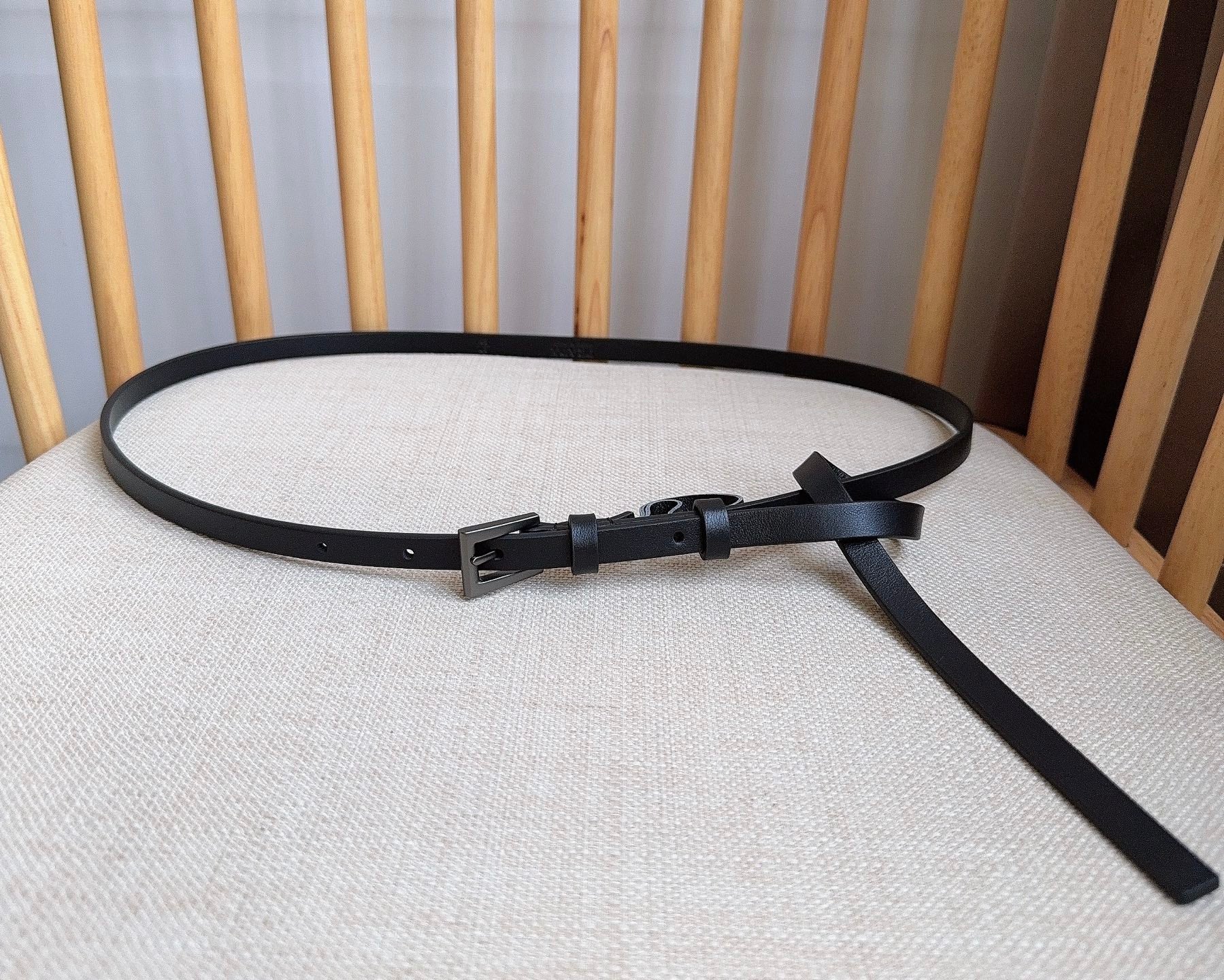 PRADA 25S BELT 10 MM IN BLACK CALFSKIN 598371