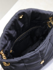 YSL 25S LOULOU PUFFER MEDIUM 29 IN BLACK NYLON