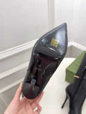 SIGNORIA KNEE BOOTS 10.5CM IN BLACK CALFSKIN