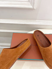 LP 25S MULES IN BURNT ORANGE SUEDE