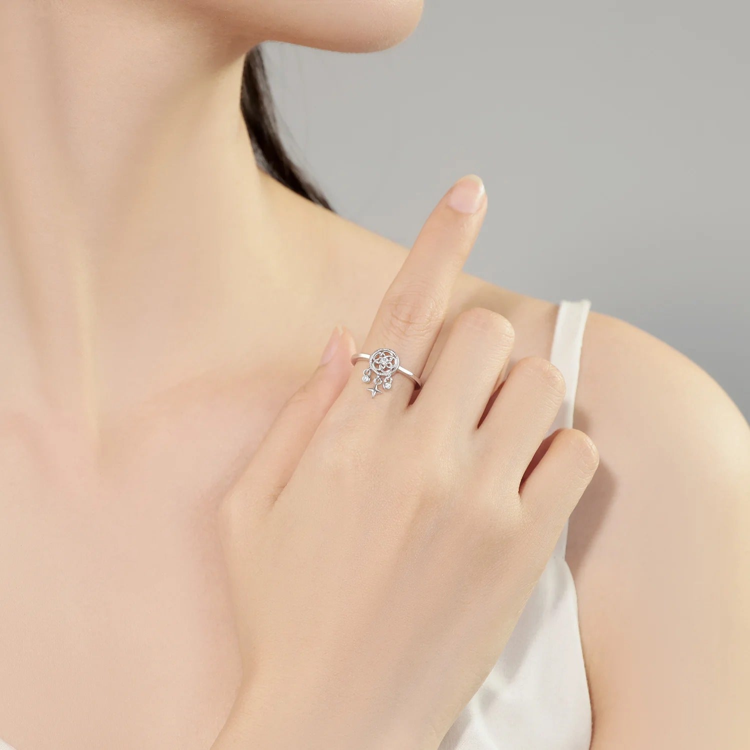 Dream Catcher's Lucky Symbol Opening Ring