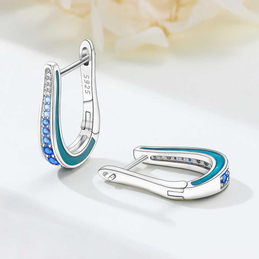 Simple Blue Gradient Earrings