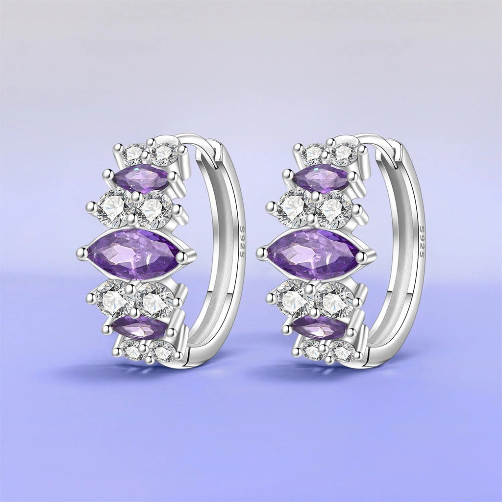 Dreamy Purple Zircon Earrings