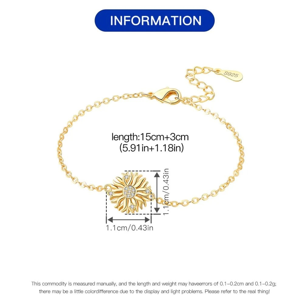Exquisite Golden Sun Bracelet Chain Link