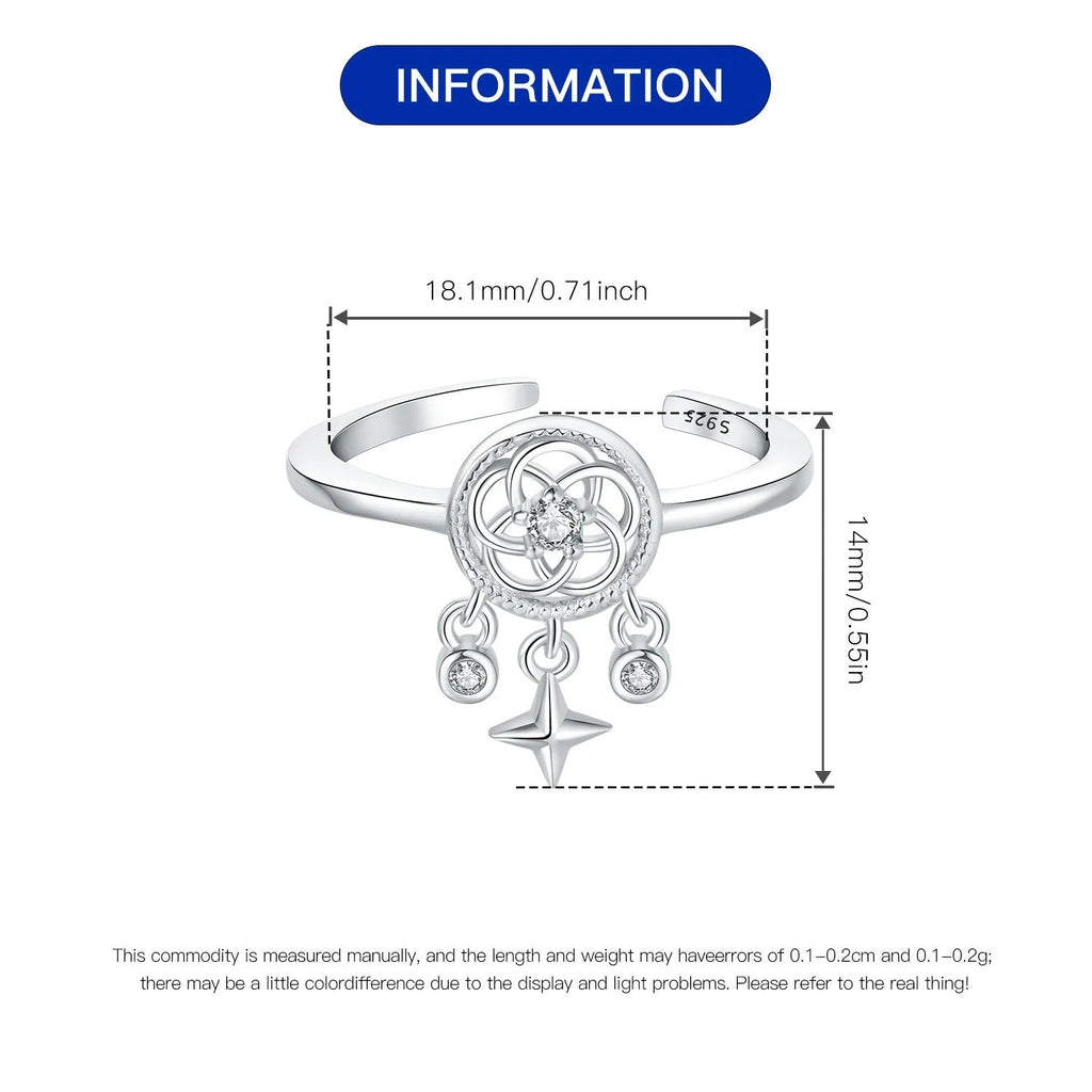 Dream Catcher's Lucky Symbol Opening Ring