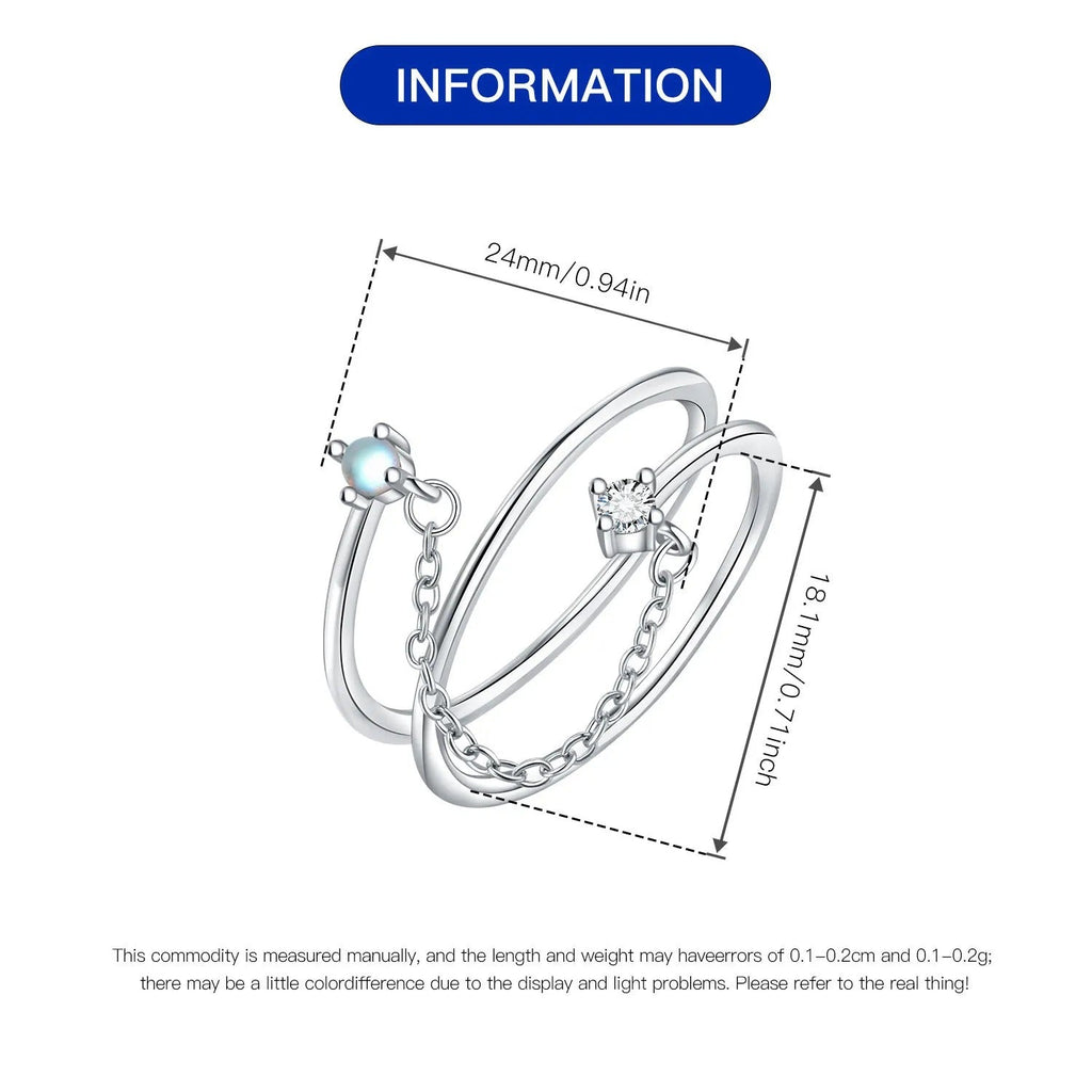 Simple Chain Tassel Opening Ring