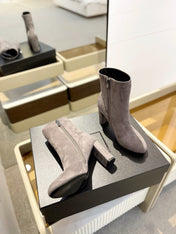 SL HONORÉ BOOTIES GRAY SUEDE